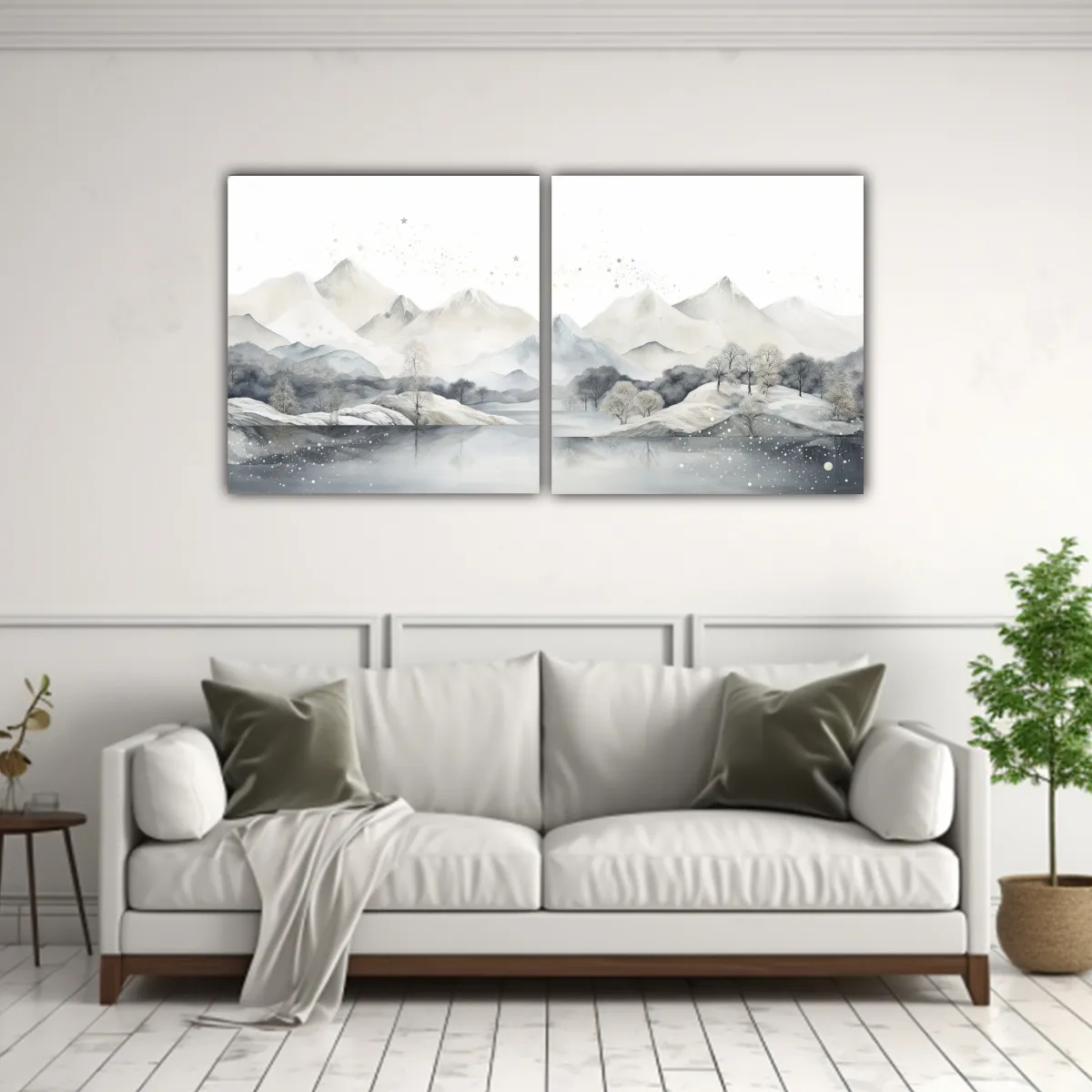 GENERICO - Pintura Decorativa De Paisaje De Montaña Con 60x30 Cm