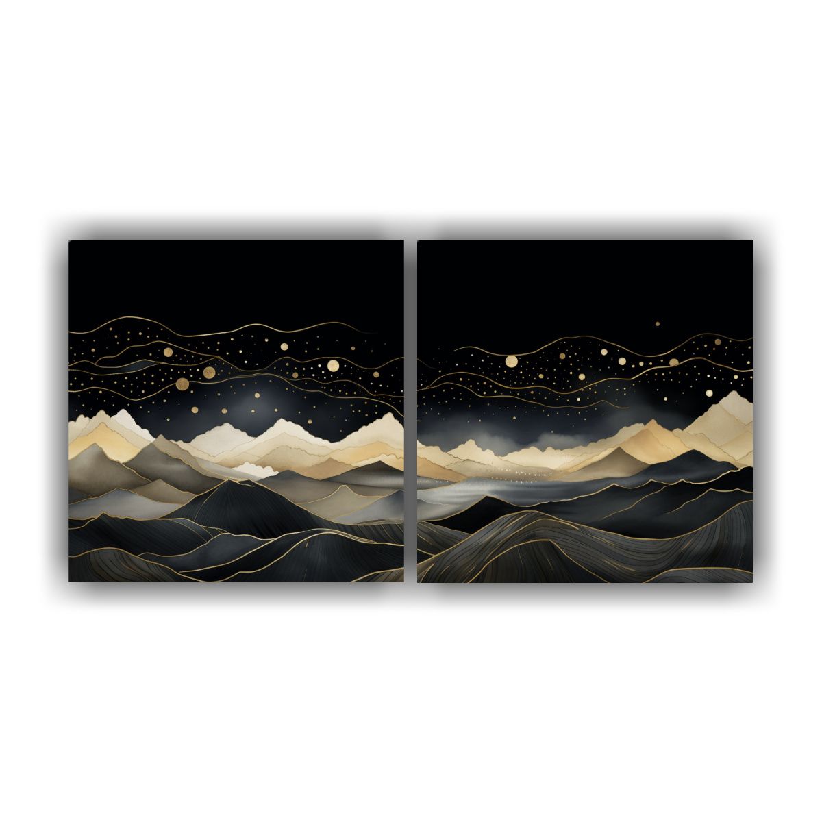 GENERICO - Pintura Paisaje Montaña Con Estilo Elegante Y 60x30 Cm