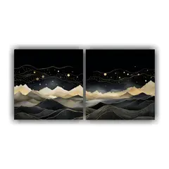 GENERICO - Pintura Paisaje Montaña Con Estilo Elegante Y 60x30 Cm