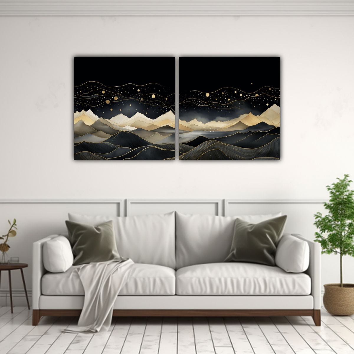 GENERICO - Pintura Paisaje Montaña Con Estilo Elegante Y 60x30 Cm