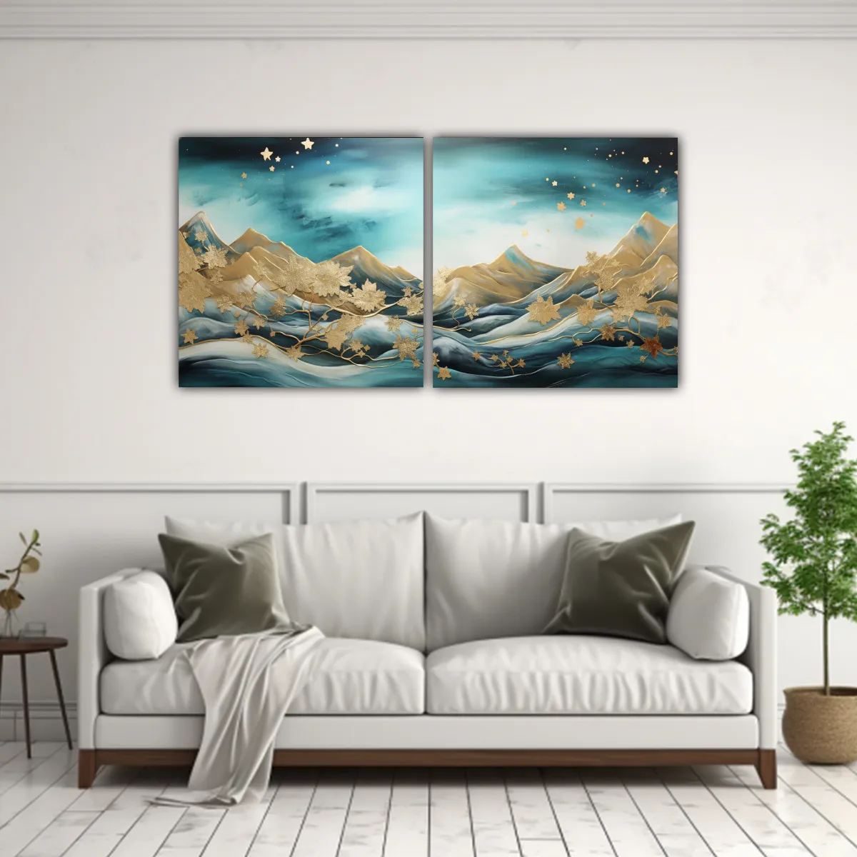 GENERICO - Paisaje De Montaña Con Estilo Elegante 100x50 Cm