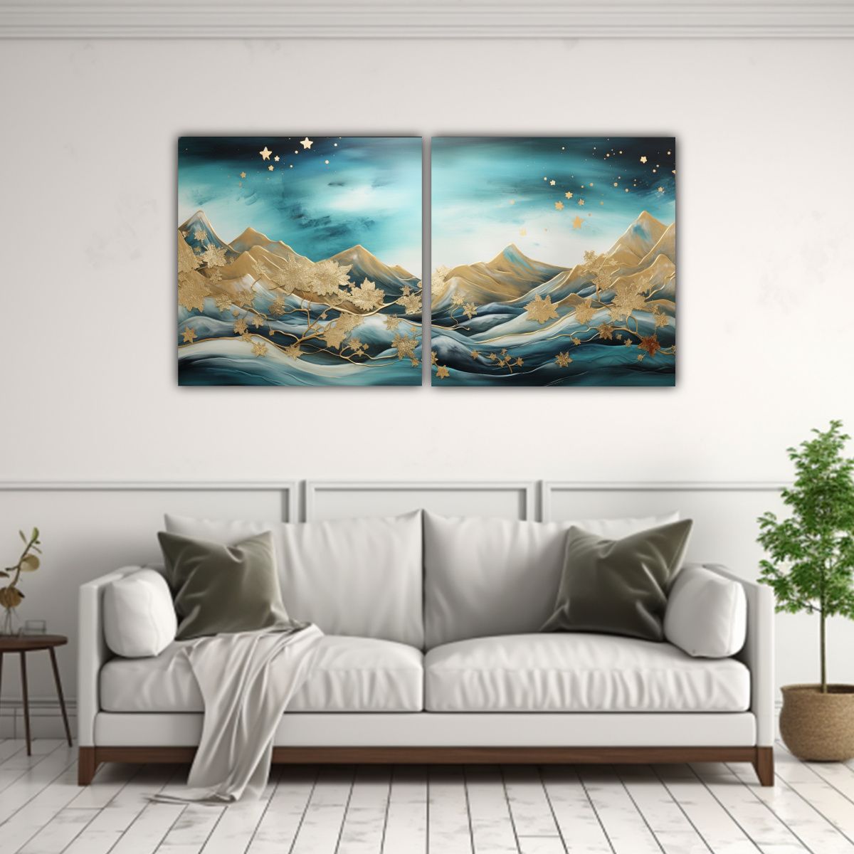 GENERICO - Paisaje De Montaña Con Estilo Elegante 60x30 Cm