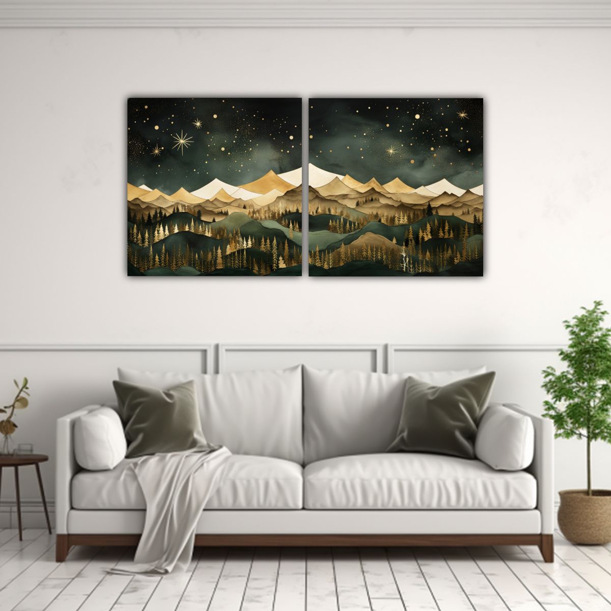 GENERICO - Exposición De Paisaje De Montaña Con Estilo 80x40 Cm