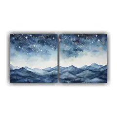 GENERICO - Pintura Decorativa De Paisaje Montañoso 80x40 Cm