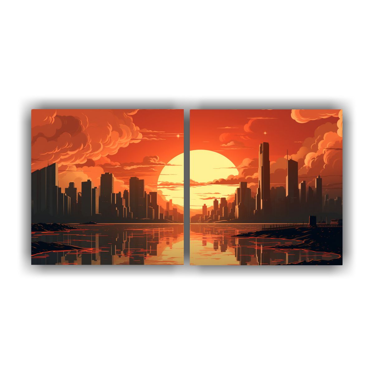 GENERICO - Lienzos Hermoso Luminosa Morning NYC Estilo 80x40 Cm