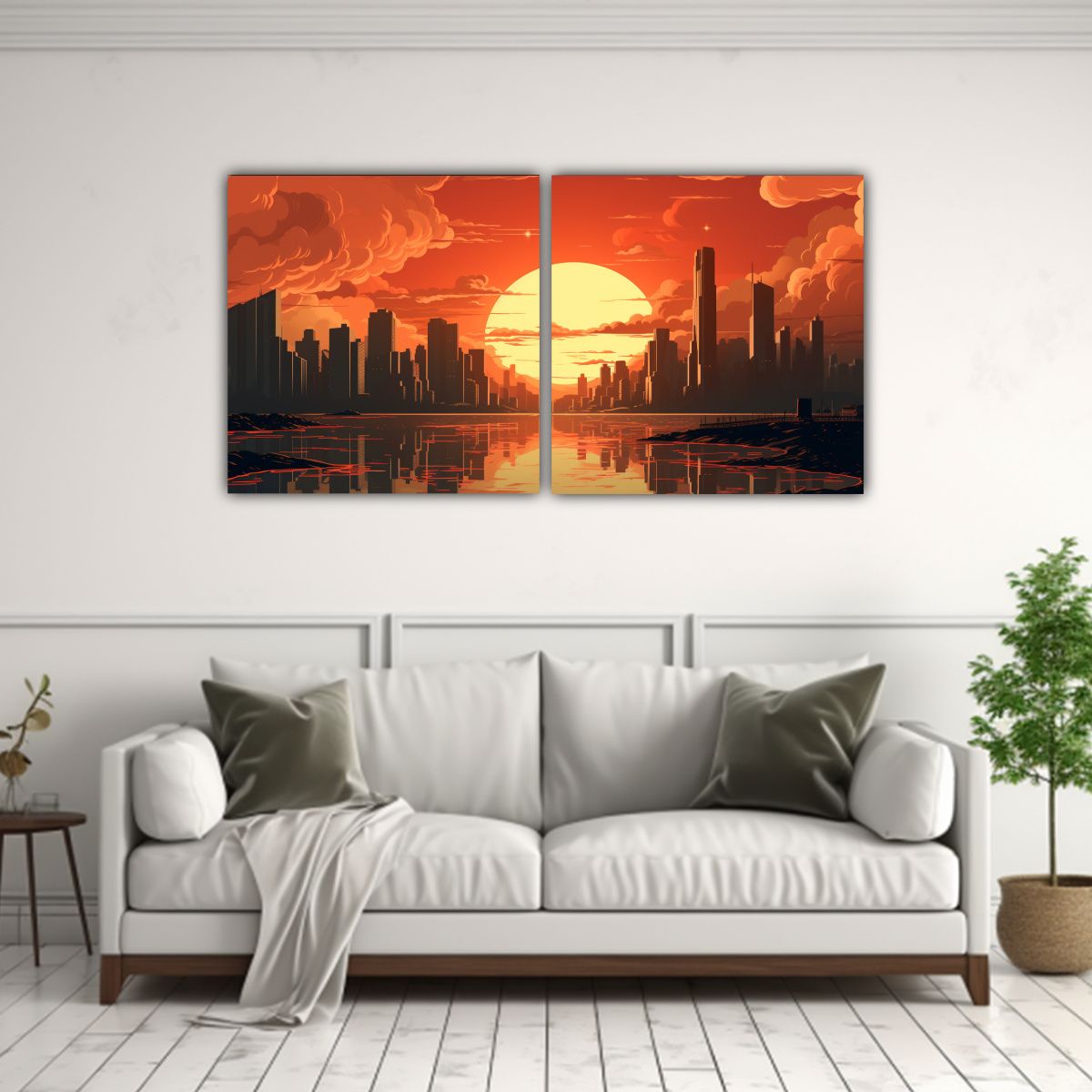 GENERICO - Lienzos Hermoso Luminosa Morning NYC Estilo 80x40 Cm