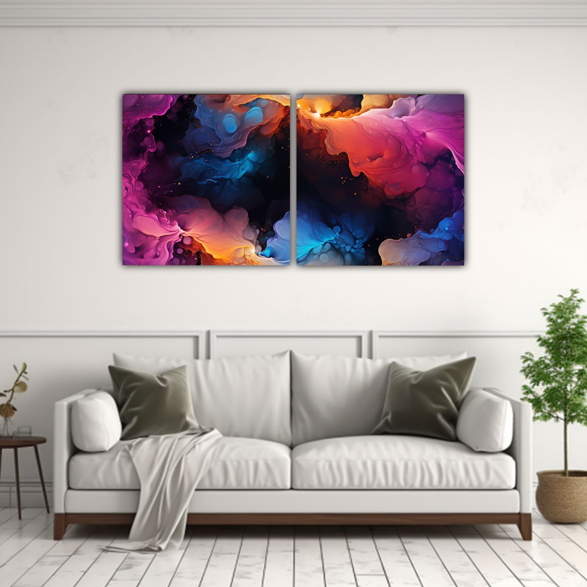 GENERICO - Pintura Decorativa Moderna Formación Líquida 60x30 Cm