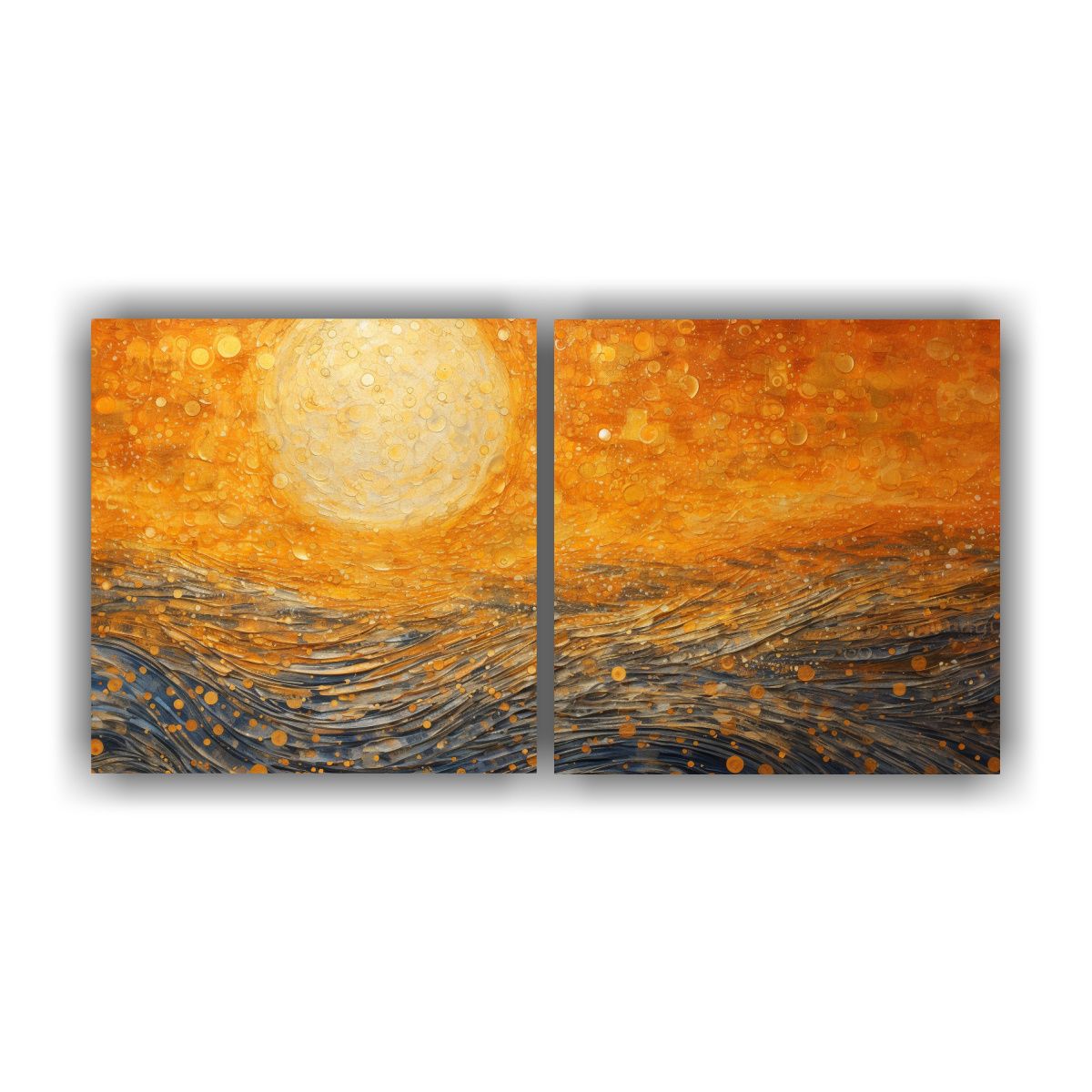 GENERICO - Cuadros Movimiento Luminoso De Puntos Liquidos 80x40 Cm