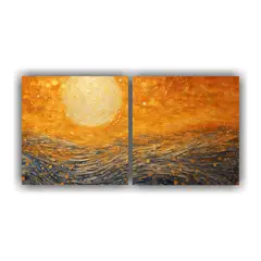 GENERICO - Cuadros Movimiento Luminoso De Puntos Liquidos 80x40 Cm