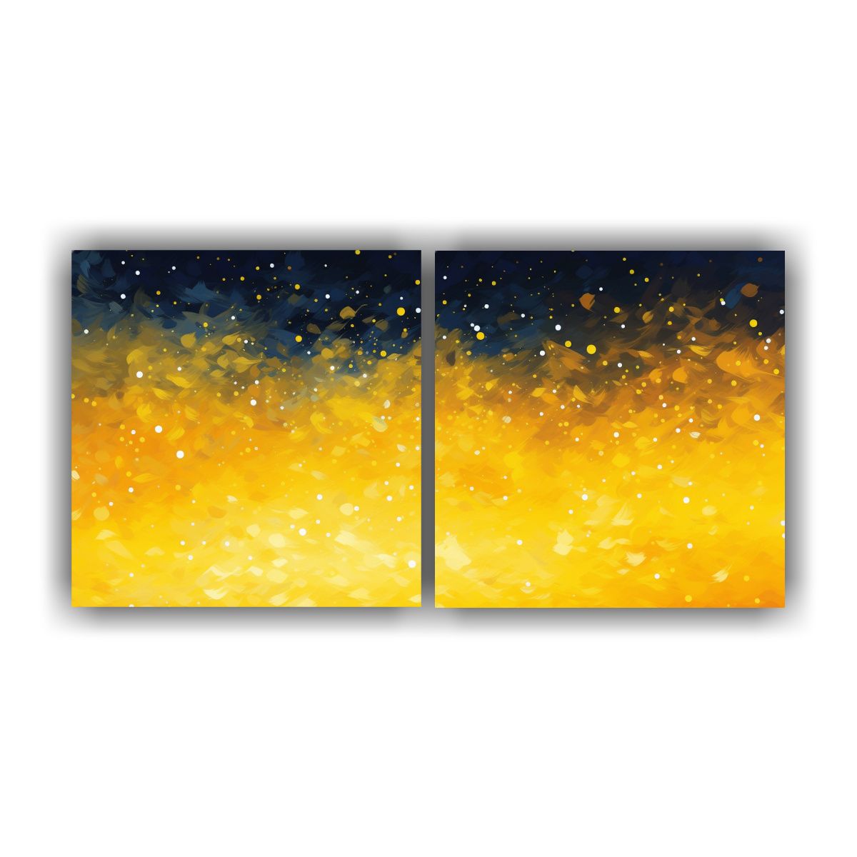 GENERICO - Pintura Al óleo Nocturna Con Muchos Colores En 80x40 Cm