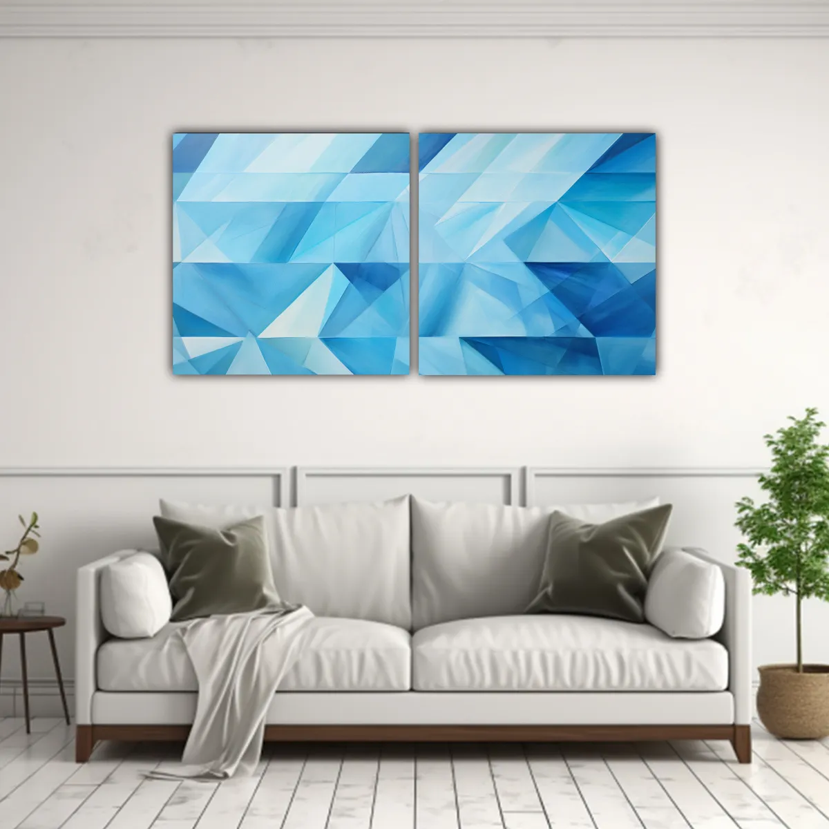 GENERICO - Conjunto 2 Lienzos De Tela Modernos Interiores 80x40 Cm