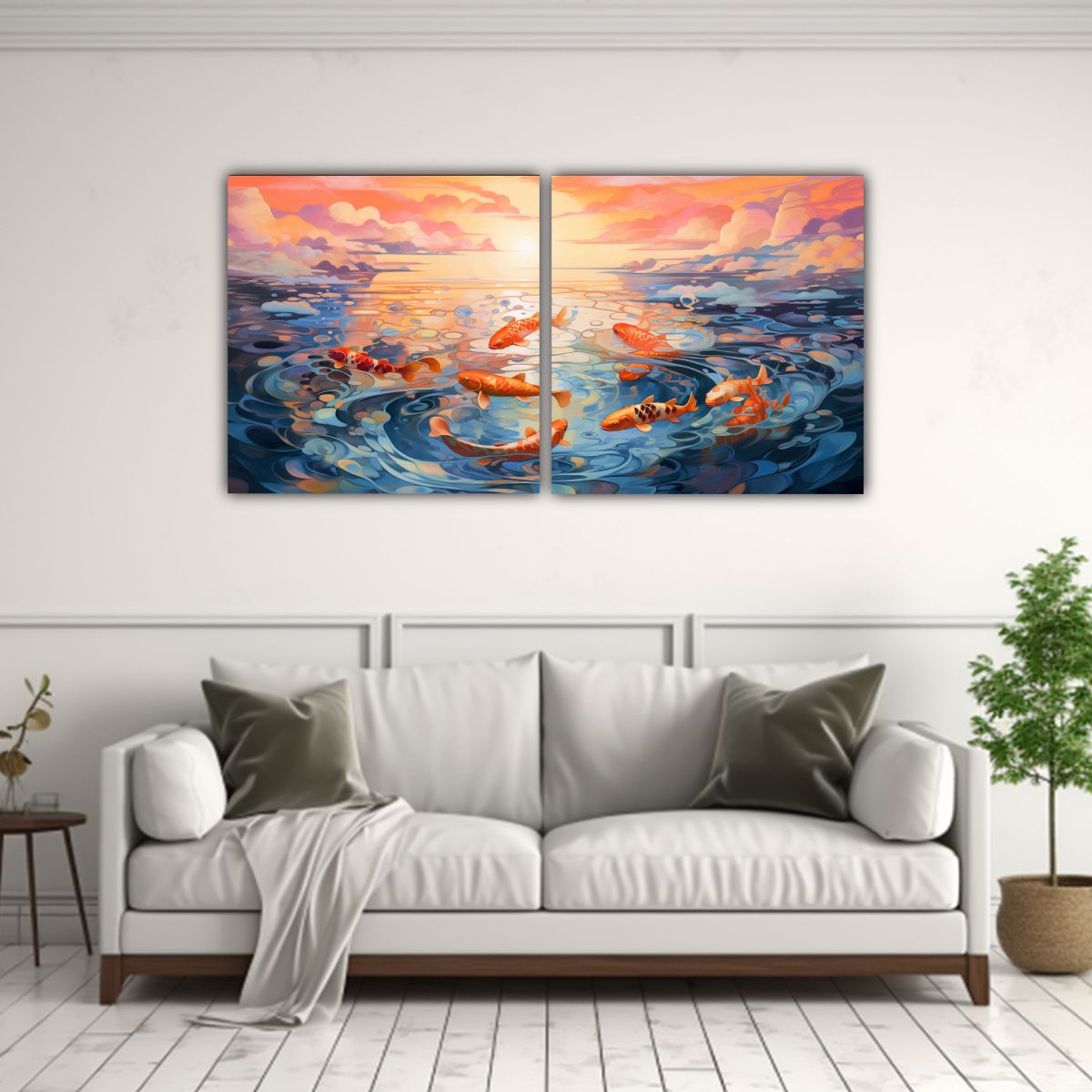 GENERICO - Pinturas Decorativas De Tela Acuarela Ripples 60x30 Cm