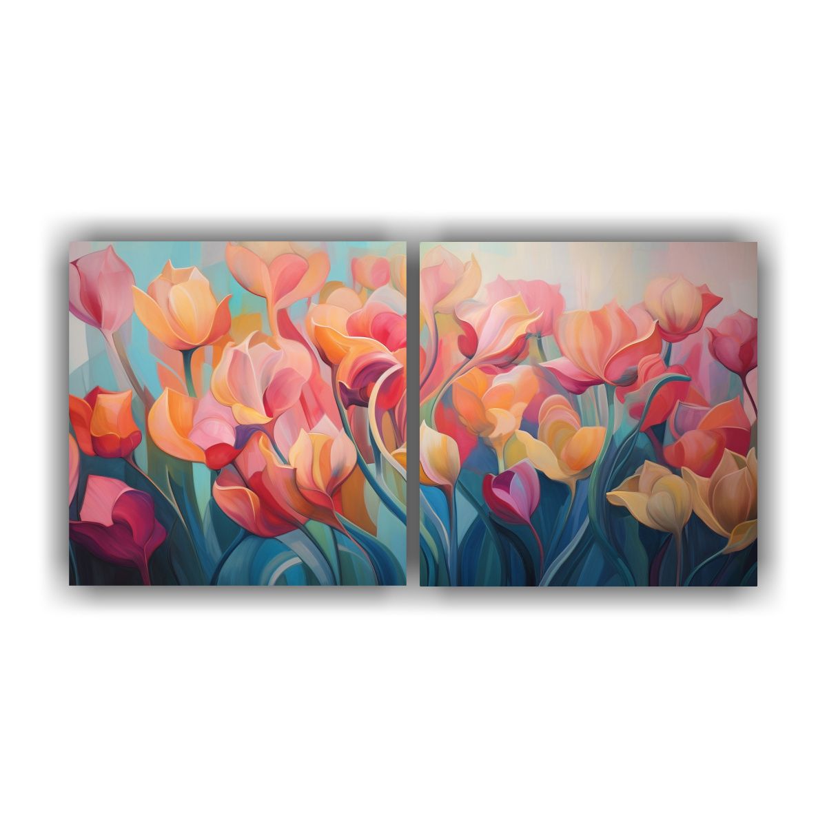GENERICO - Pinturas Abstractas De Flores Duraderas 60x30 Cm