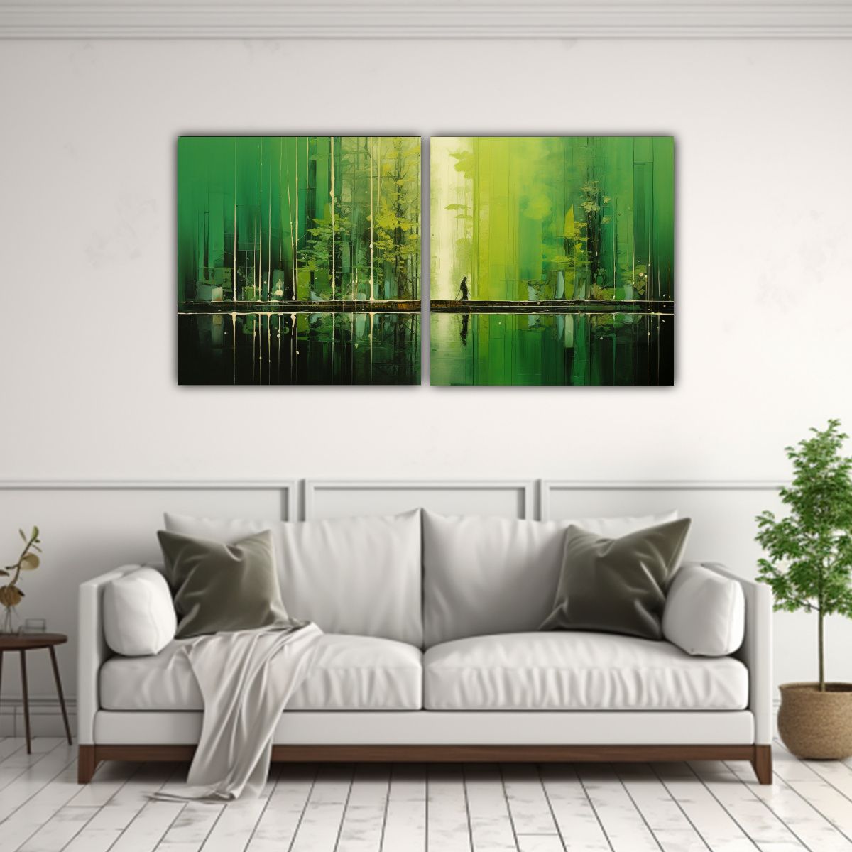 GENERICO - Cuadros Decorativos Inspiración Bosque En 100x50 Cm