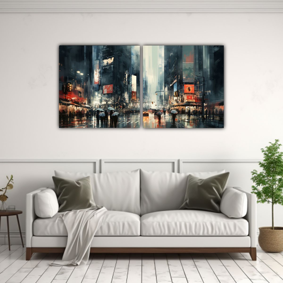 GENERICO - Pinturas Abstractas Dinámicas Que Representan El 80x40 Cm