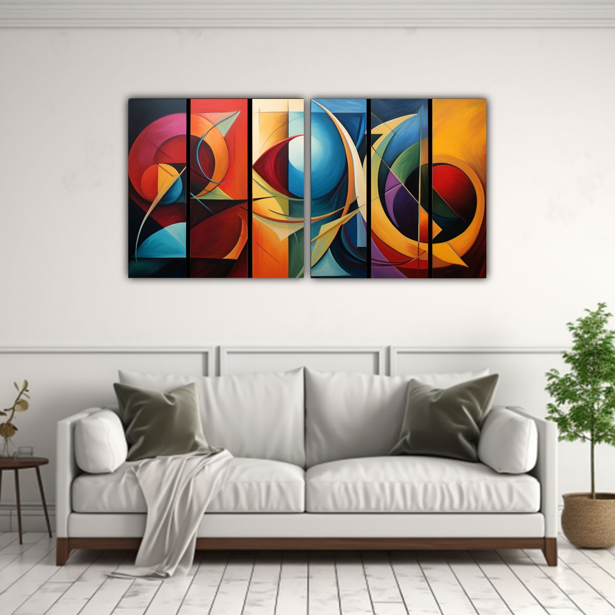 GENERICO - Cuadros Modernistas Abstractos Para Decoración 80x40 Cm