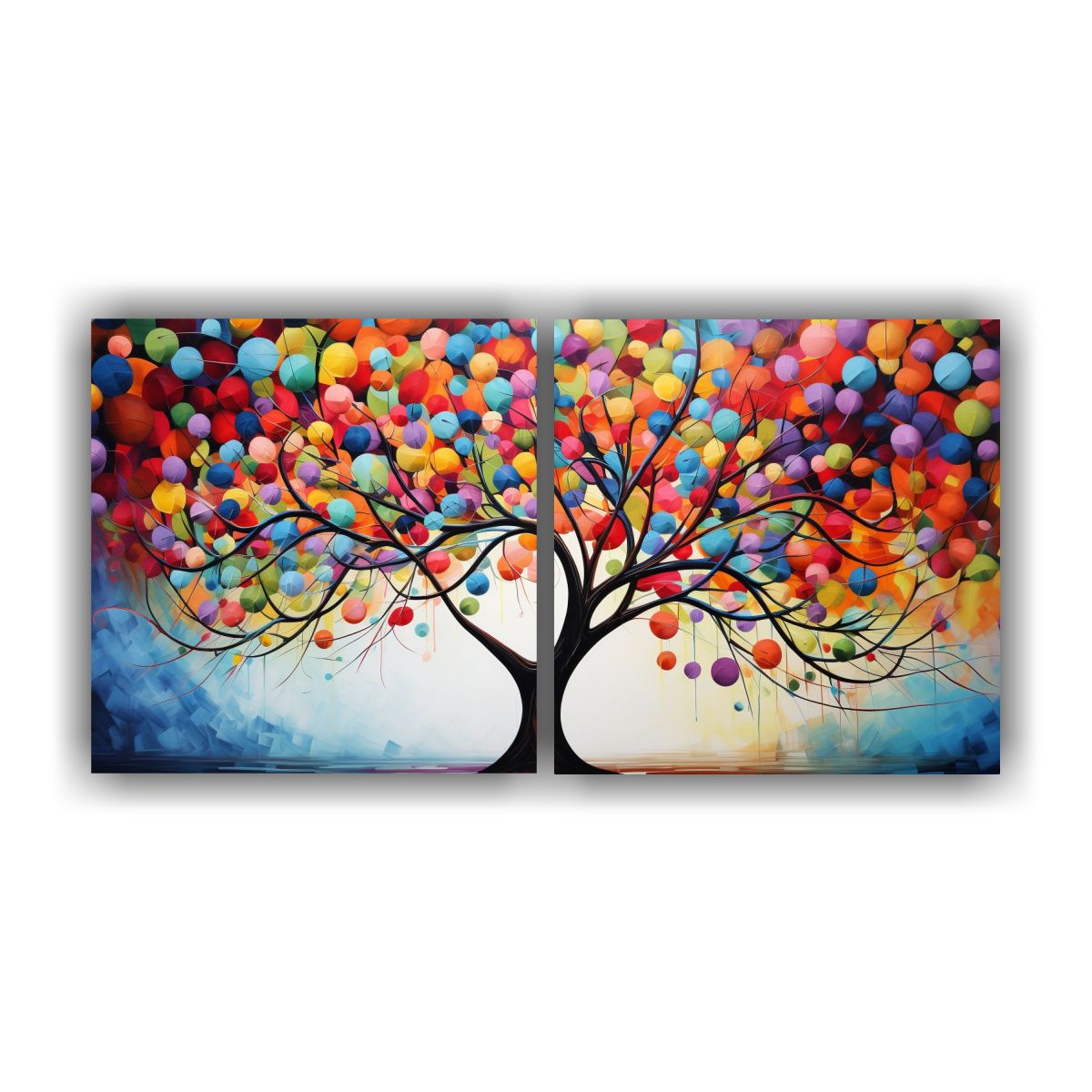 GENERICO - Cuadros Abstractos De árboles Para Decorar Tu 80x40 Cm