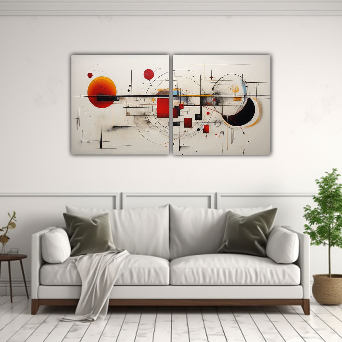 GENERICO - Cuadros Abstractos Modernos Para Decoración De 100x50 Cm
