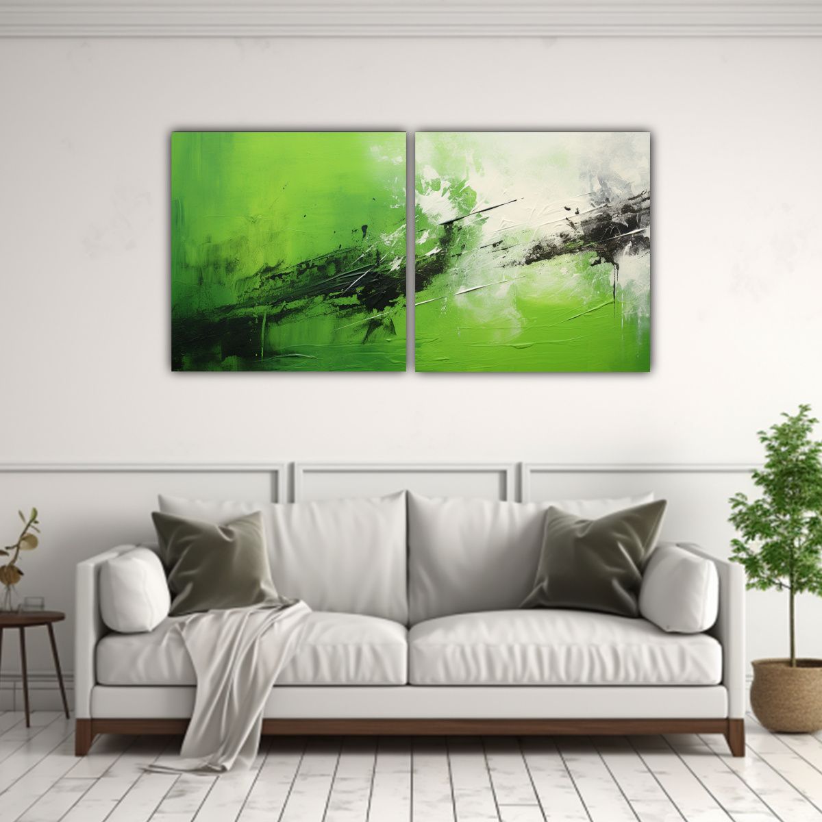 GENERICO - Conjunto De 2 Lienzos De Tela Arte Callejero 80x40 Cm