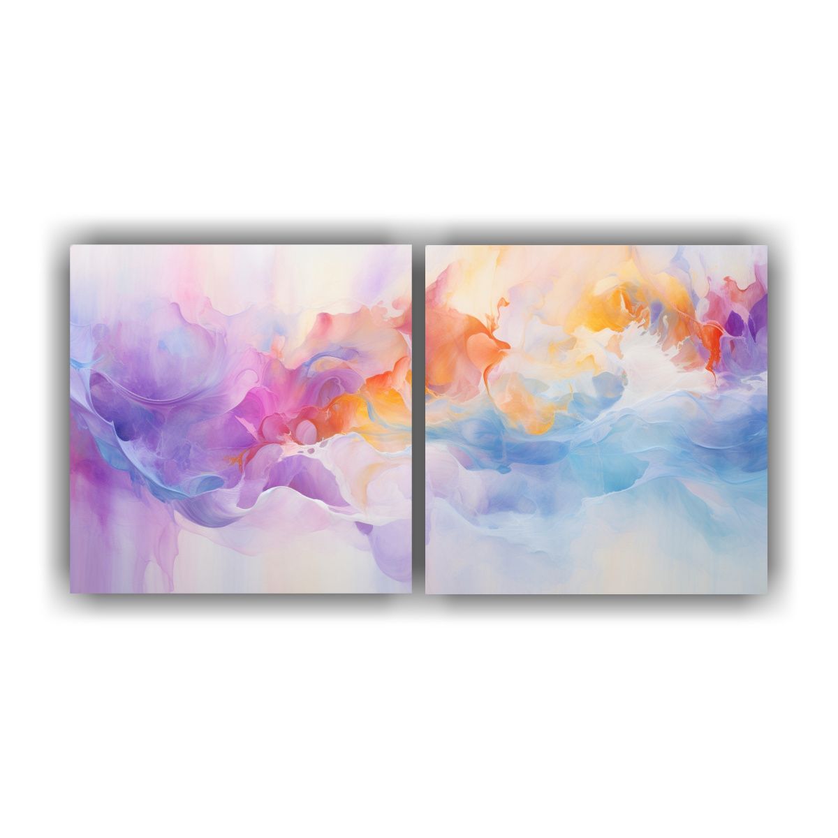 GENERICO - Set 2 Lienzos De Tela Impreso Primavera 60x30 Cm