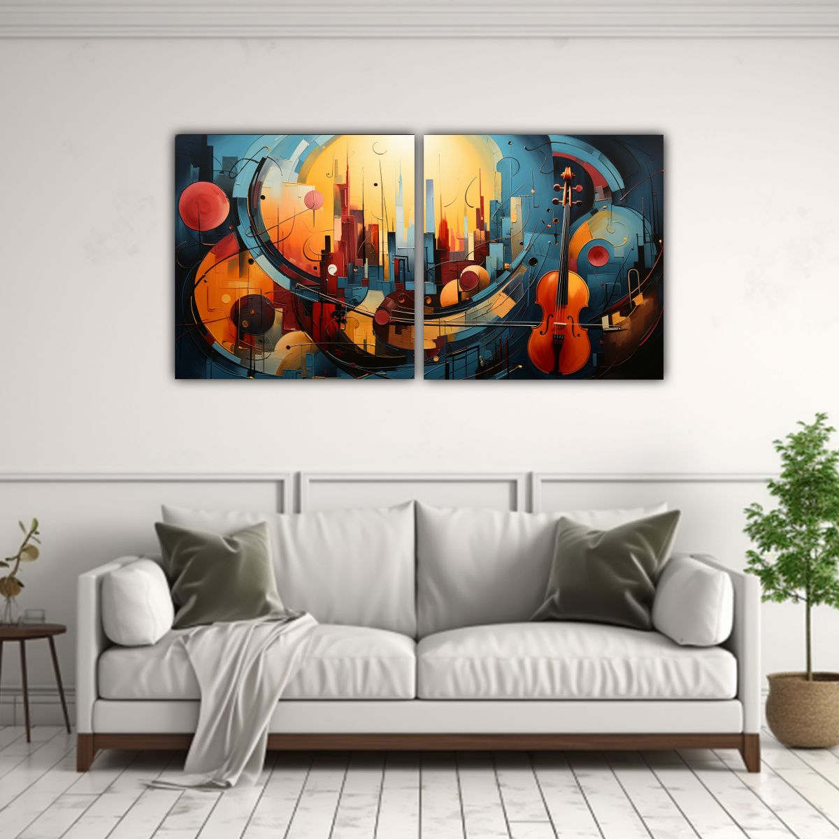 GENERICO - Pintura Abstracta Líneas Majestuosas Estilo Dali 100x50 Cm