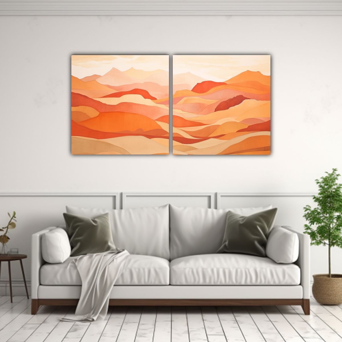GENERICO - Paisaje Desértico Sereno Representación 100x50 Cm