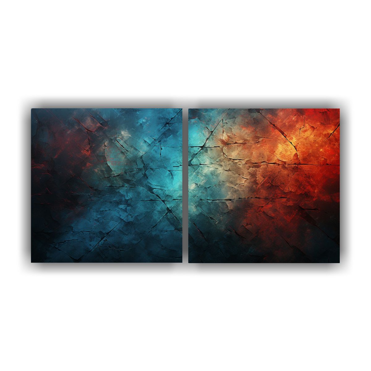 GENERICO - Cuadros Abstractos Hermosos En Colores Mondriaan 80x40 Cm