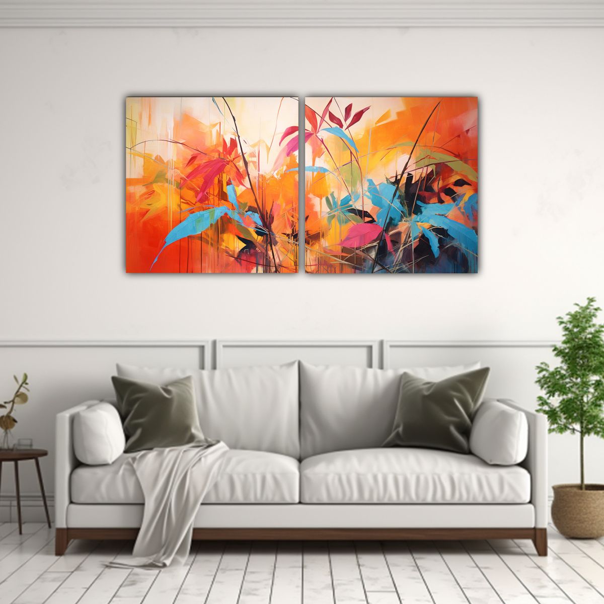 GENERICO - Artes De Pared Patrón Intenso Interpretación 80x40 Cm