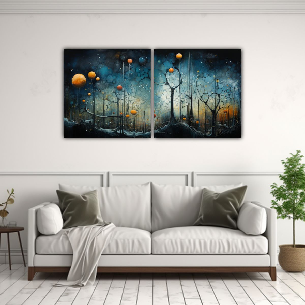 GENERICO - Pinturas Decorativas Verticales Abstractas Con 80x40 Cm