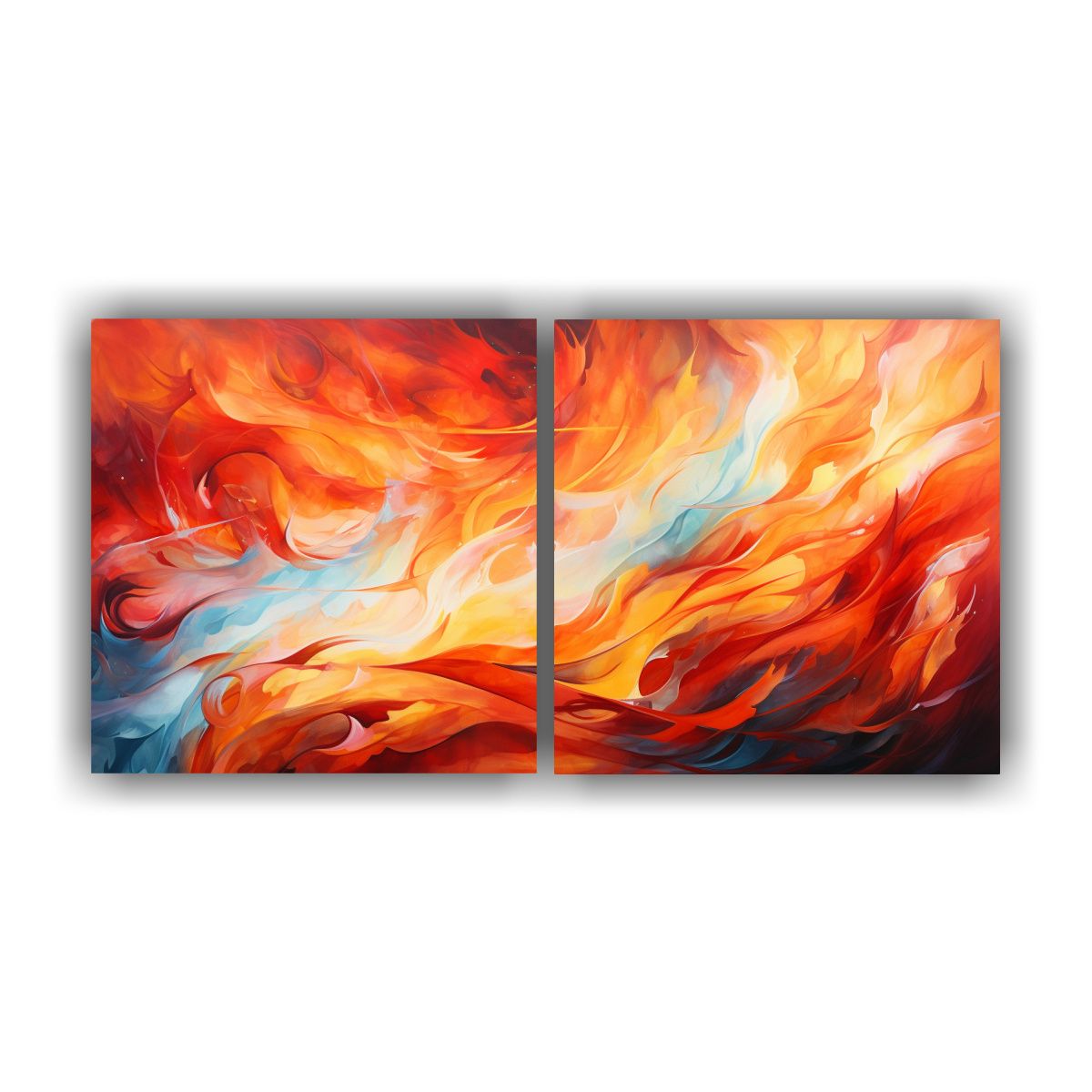 GENERICO - Artes De Pared Moderno Abstracto En Rojos Cálidos 100x50 Cm