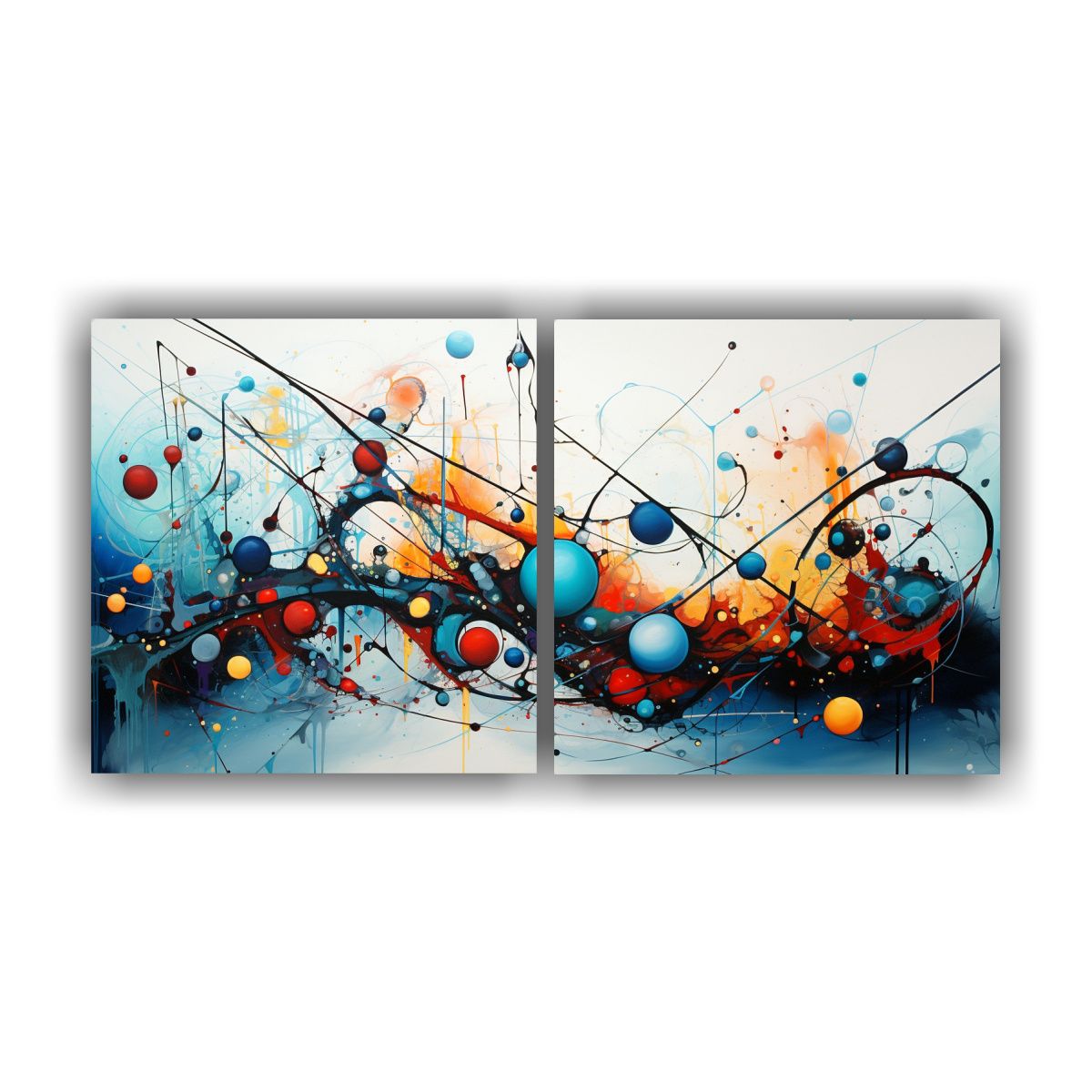 GENERICO - Pintura Abstracta Intensidad Decorativa Estilo 80x40 Cm