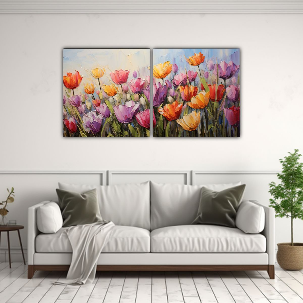 GENERICO - Pintura En Lienzo Con Vibrantes Colores De 80x40 Cm