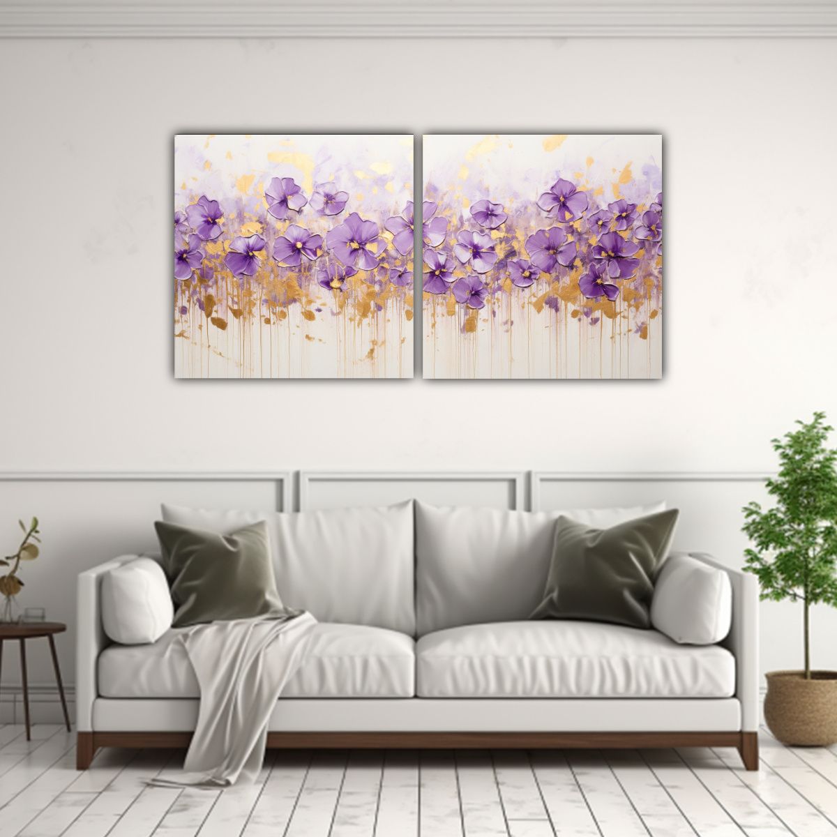 GENERICO - Pintura Acrílica Sin Costuras En Bastidor De Dos 100x50 Cm