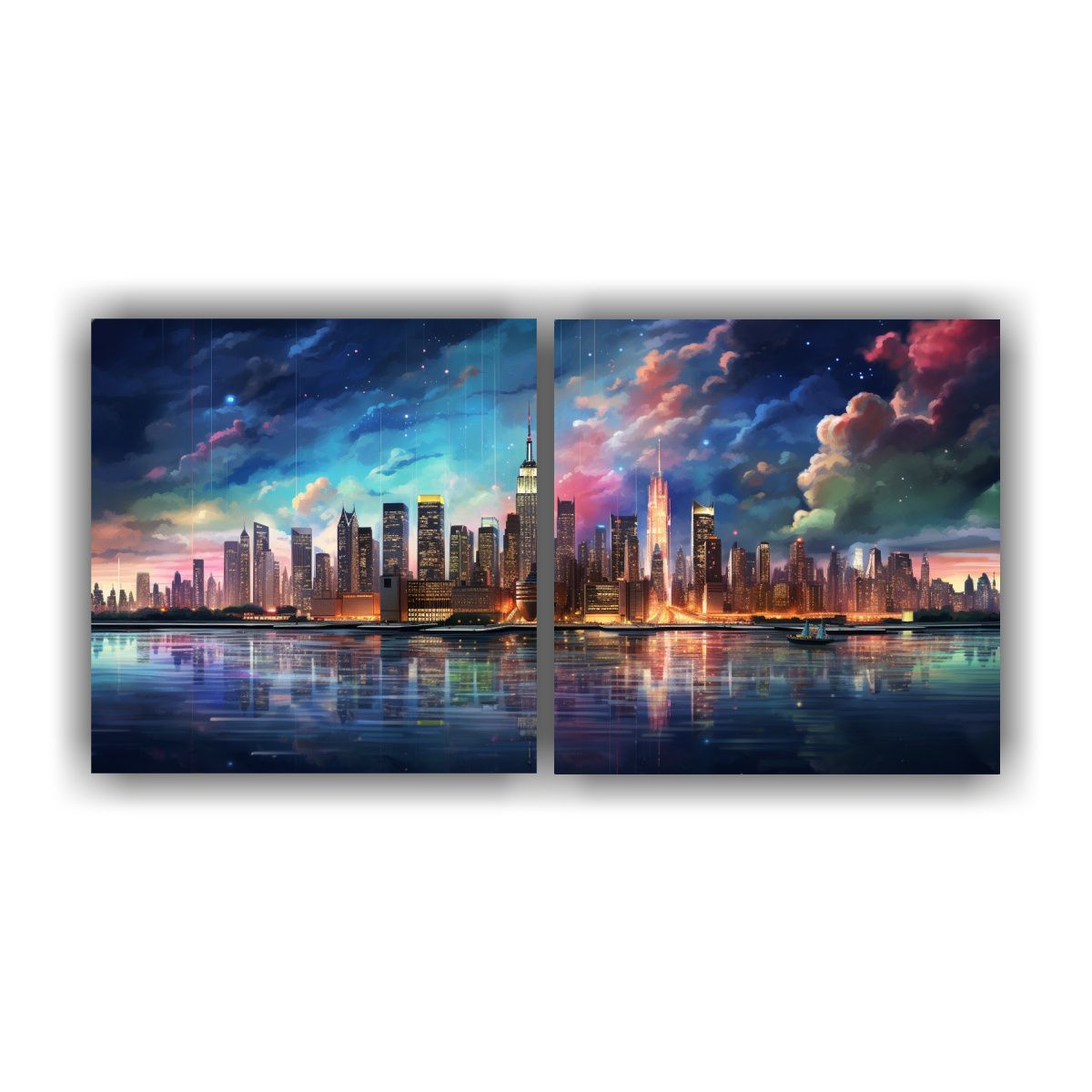GENERICO - Lienzos De Tela Forma Original De Nueva York Con 60x30 Cm