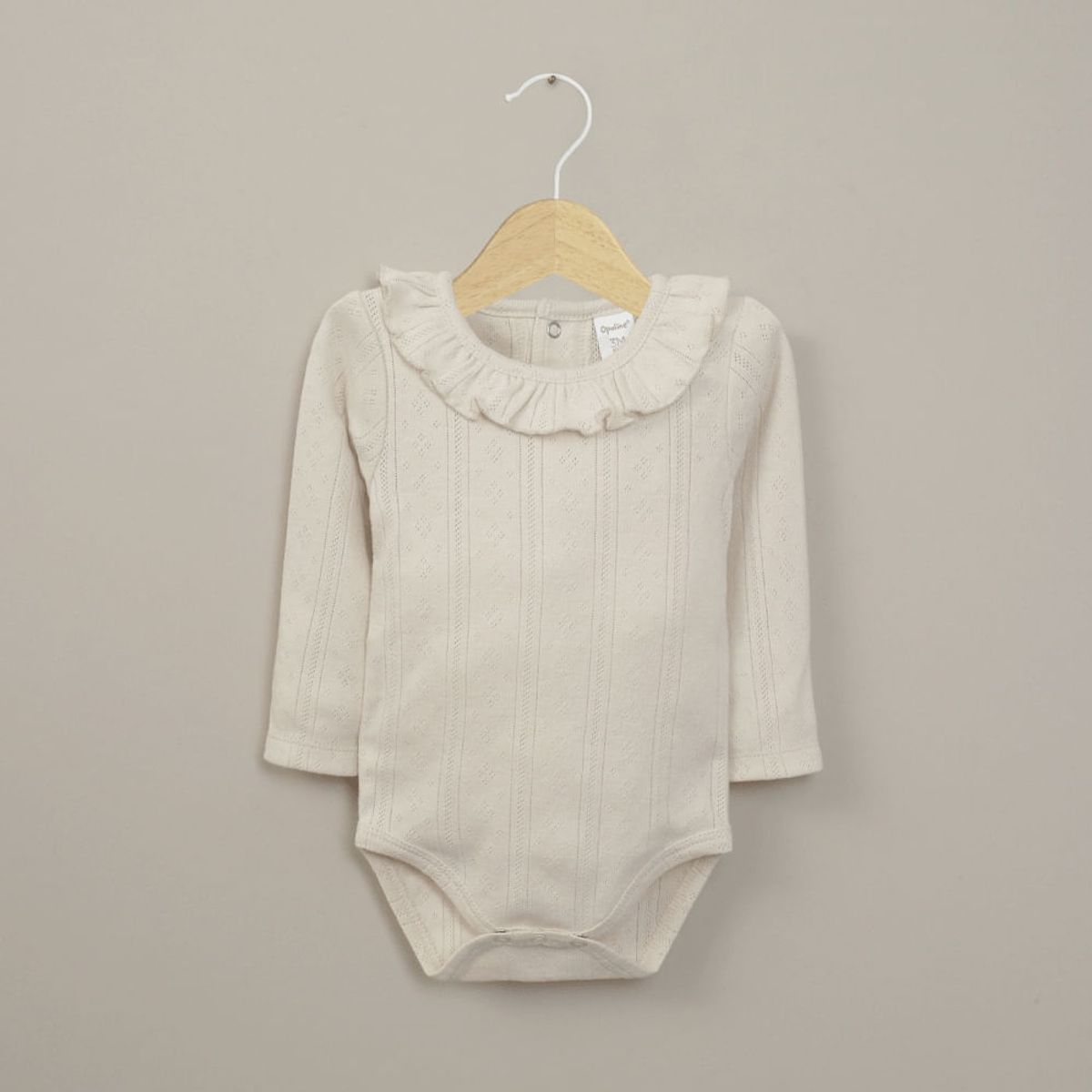 OPALINE - Body acanalado crema de bebé niña 40779