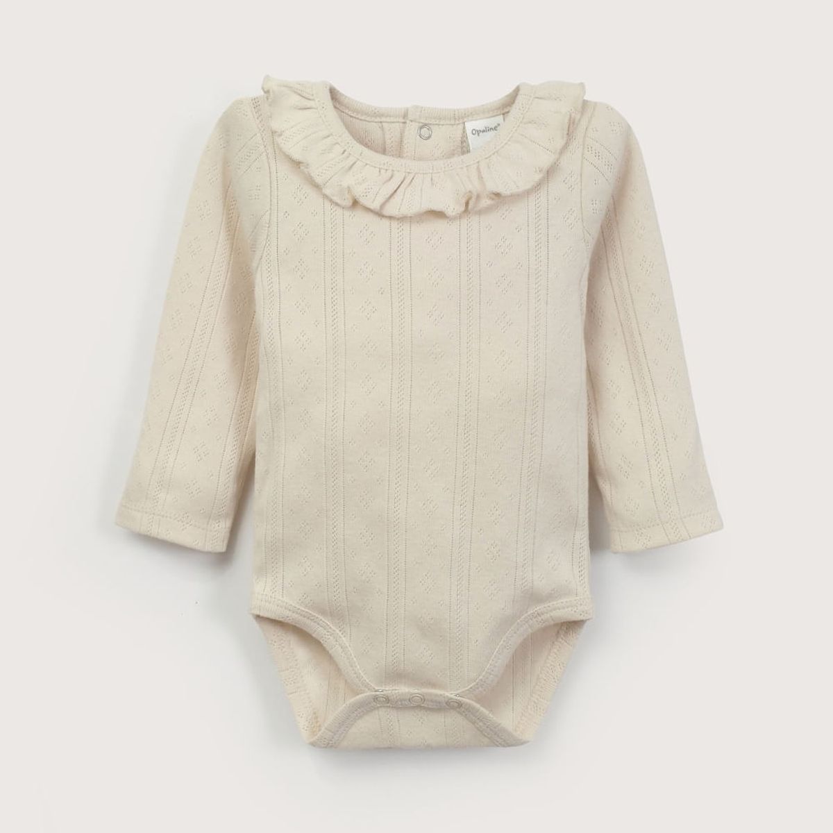 OPALINE - Body acanalado crema de bebé niña 40779