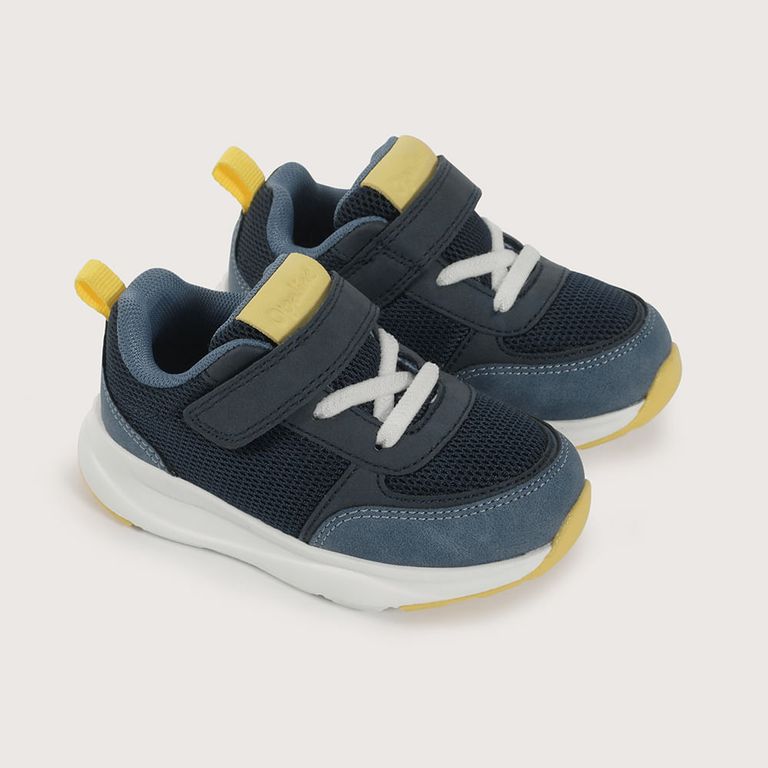 Zapatilla Niño Deportiva Azul Con Velcro