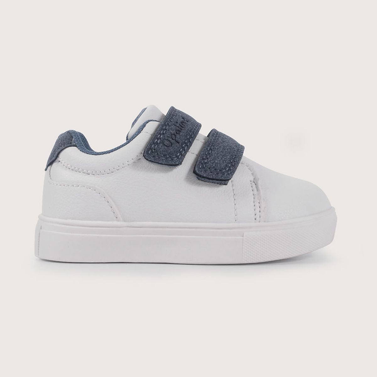OPALINE - Zapatilla con velcros blanca de niño 40520