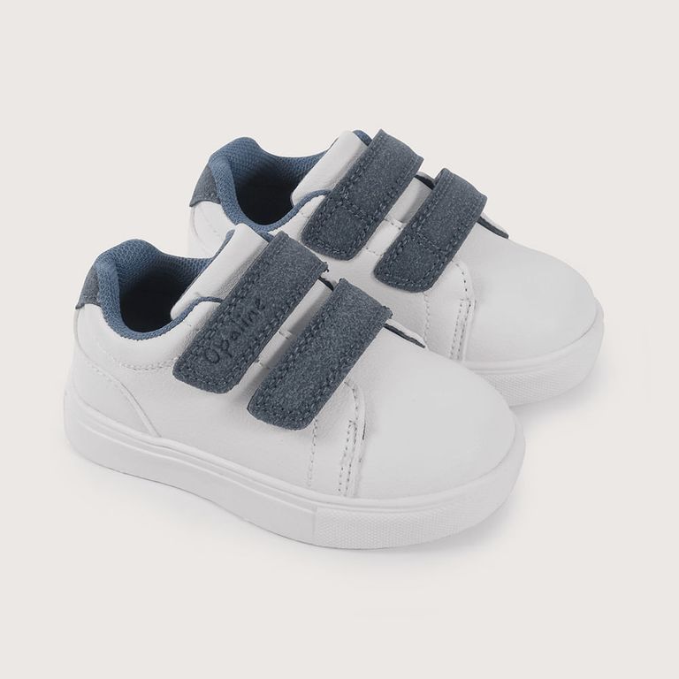 Zapatilla Niño Blanca Con Velcro
