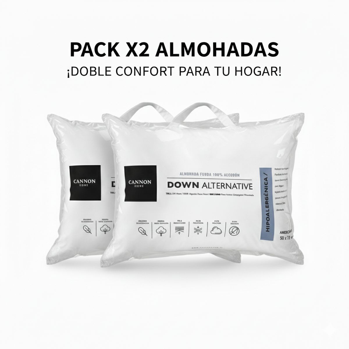 CANON - Almohada Canon Down Alternative 50x70 Pack 2