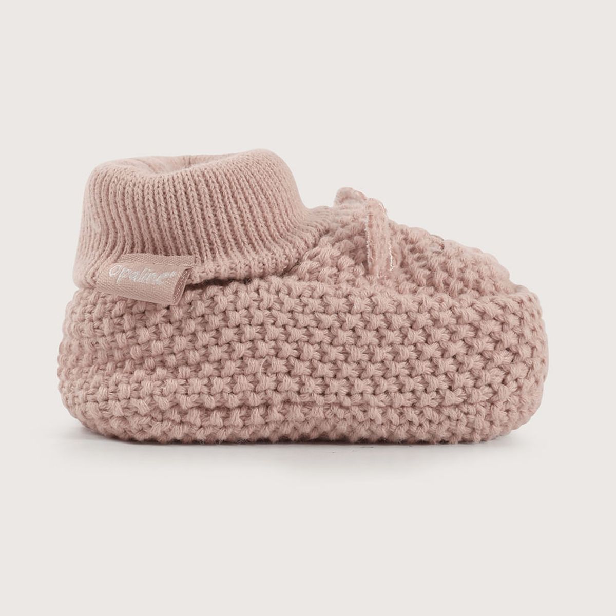 OPALINE - Pantufla bebé tejida beige unisex