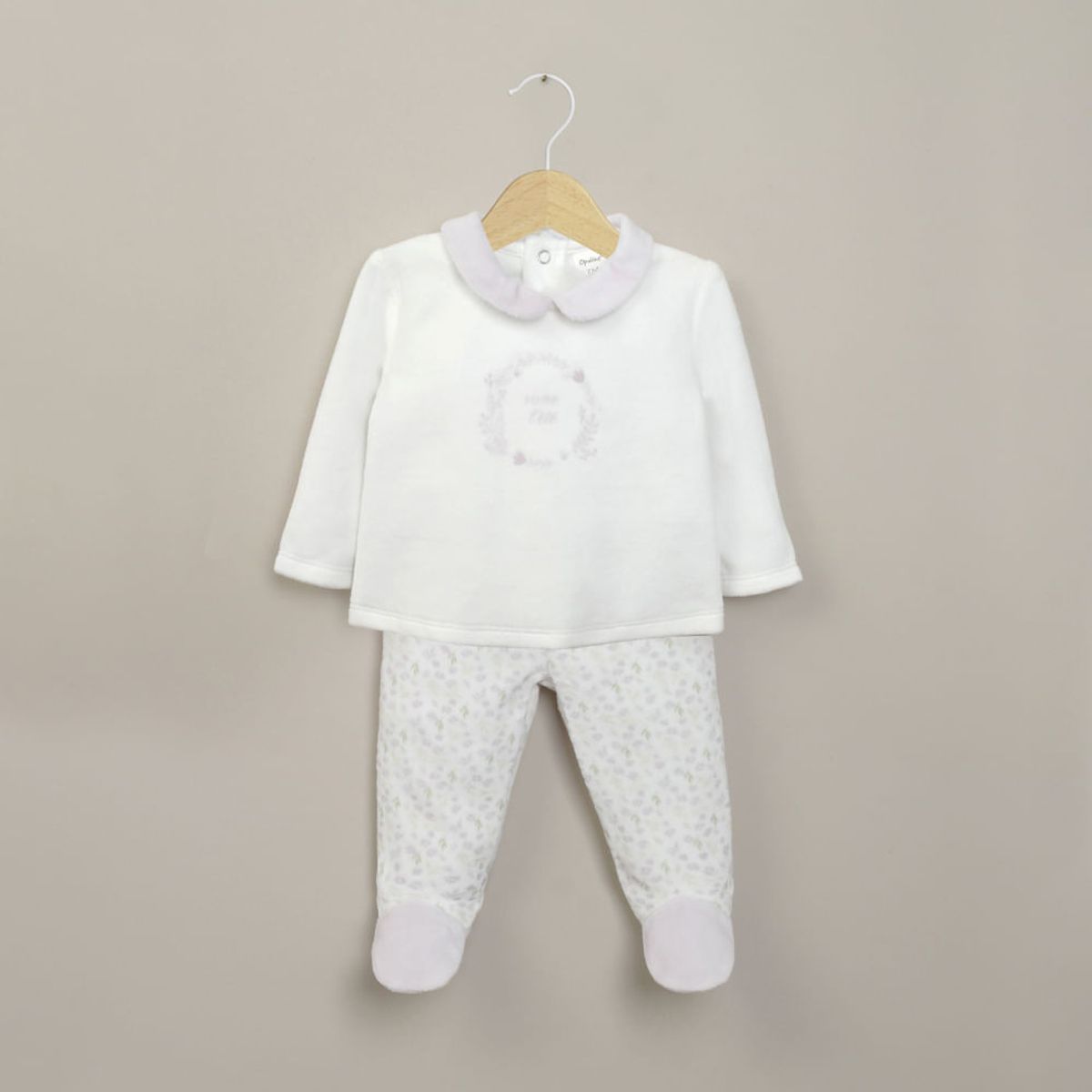 OPALINE - Conjunto plush lila de bebé niña 40805