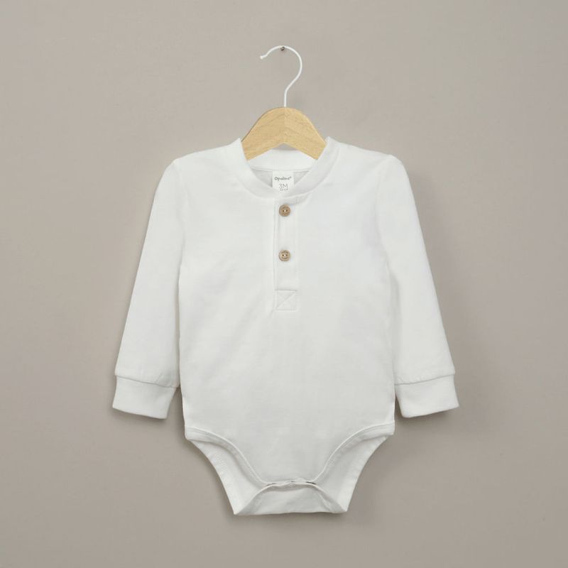 OPALINE - Body blanco con botones de bebé niño 40780