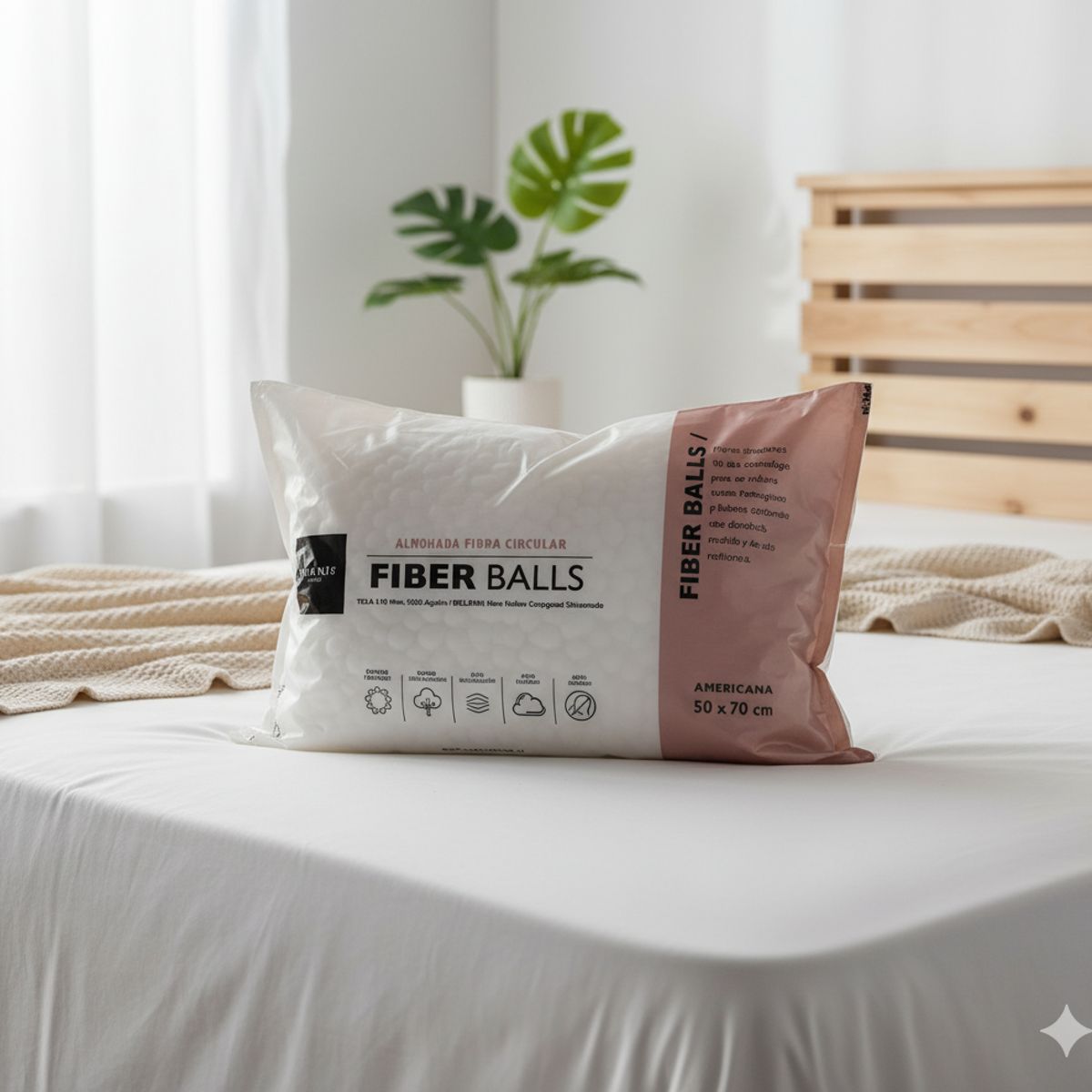 CANON - Almohada Canon Fiber Balls Microfibra Estandar 50x70