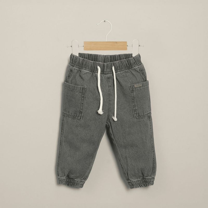 OPALINE - Jeans jogger grafito de niño 40727