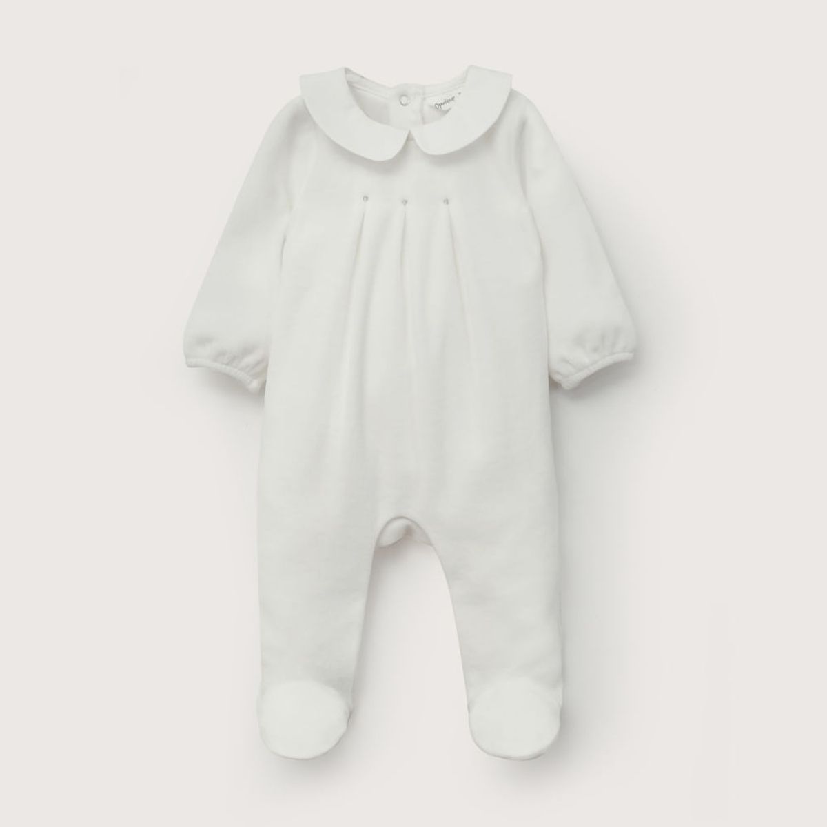 OPALINE - Osito plush blanco de bebé niña