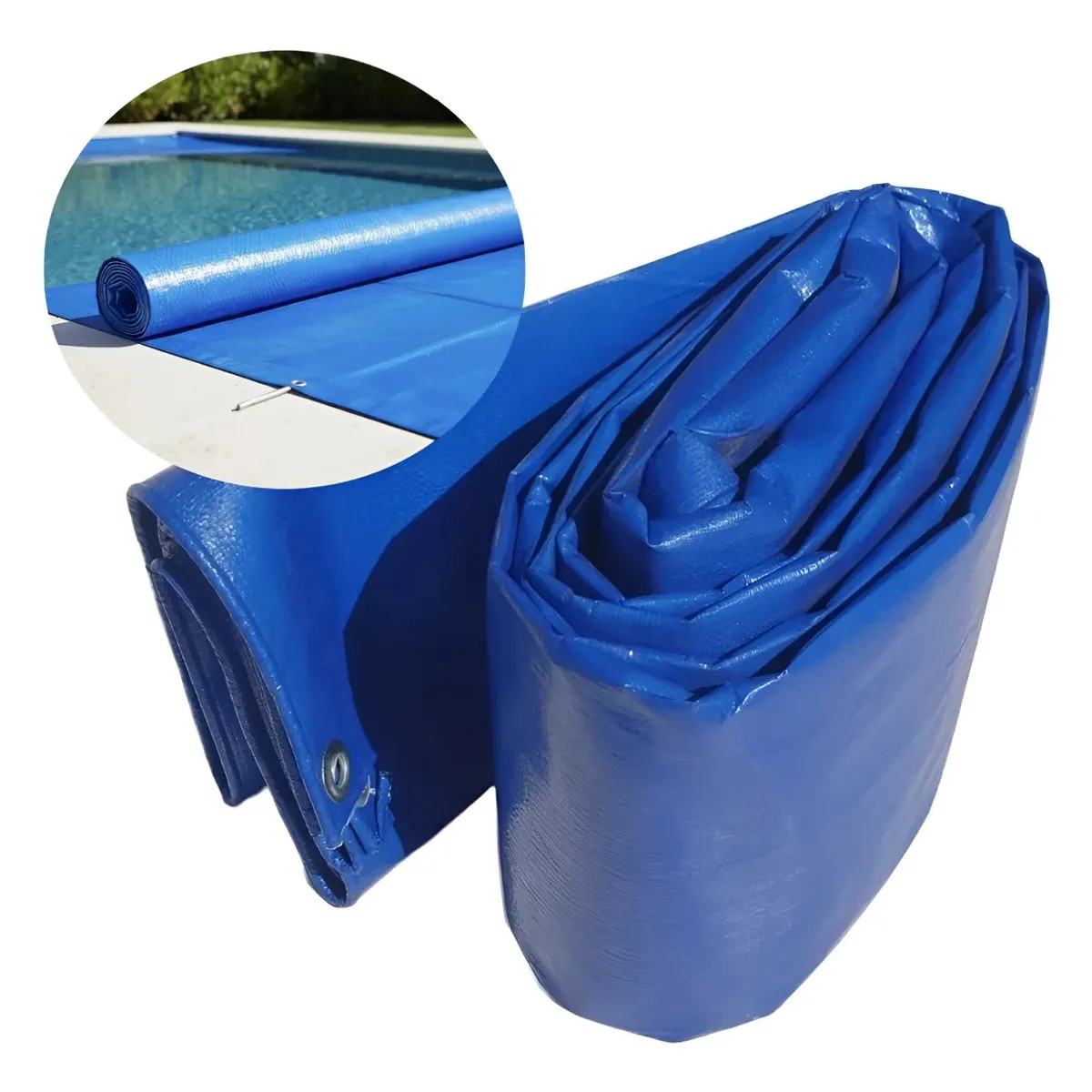 KUANGYE - Cobertor Rafia Cubre Pileta Impermeable Lona Techo 4x8m Para Muebles Jardín Madera y Coche Camping