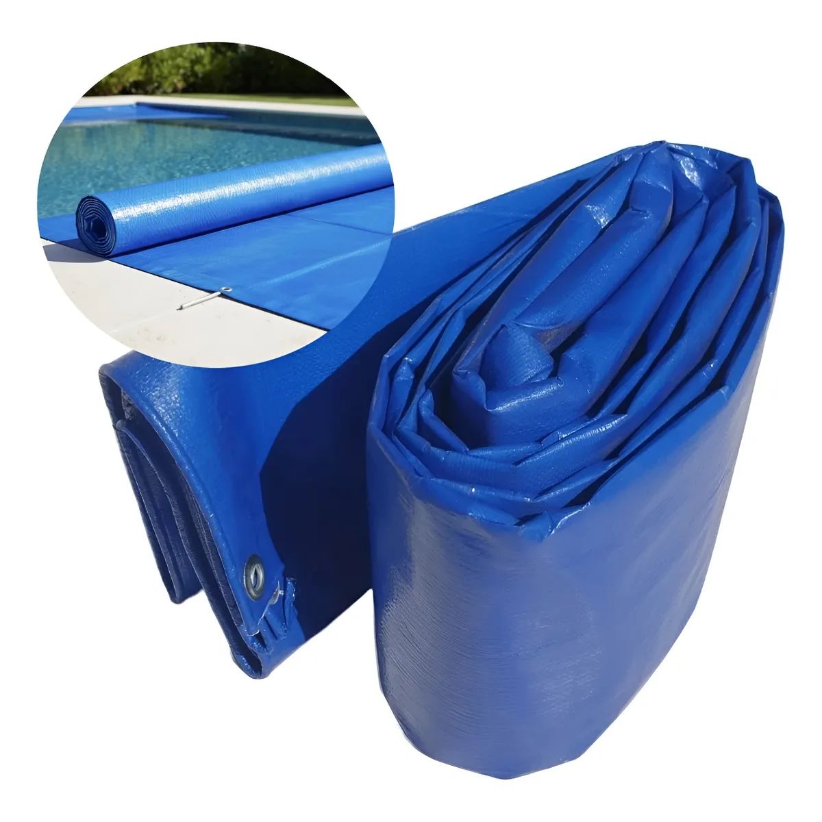 KUANGYE - Cobertor Rafia Cubre Pileta Impermeable Lona Techo 4x8m Para Muebles Jardín Madera y Coche Camping