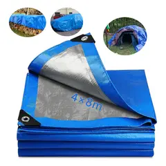 KUANGYE - Cobertor Rafia Cubre Pileta Impermeable Lona Techo 4x8m Para Muebles Jardín Madera y Coche Camping