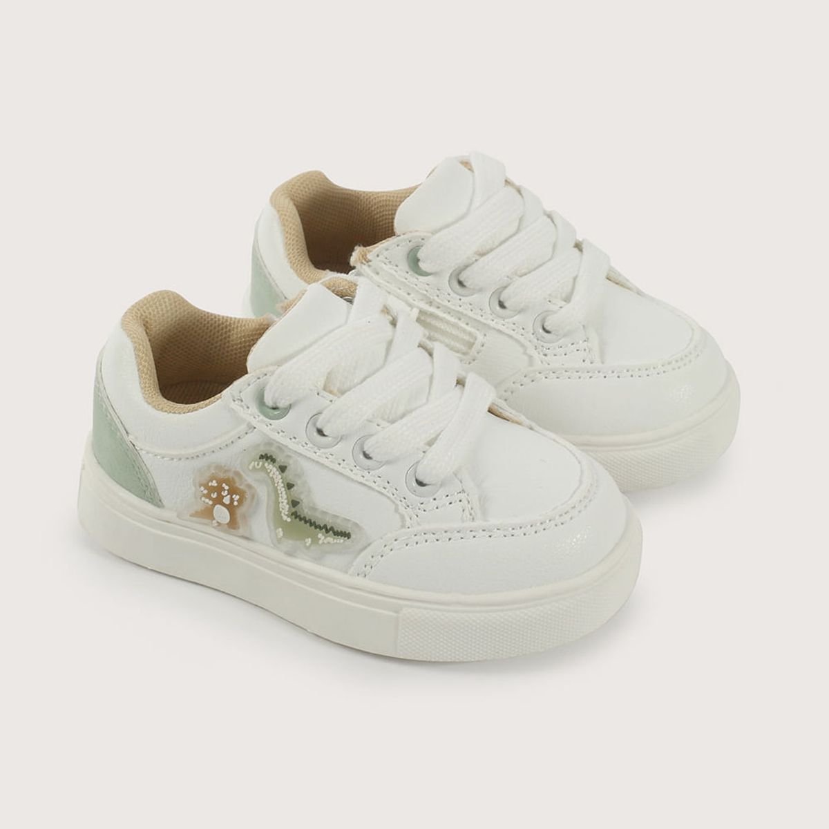 OPALINE - Zapatilla dinosaurio blanca de niño 40525